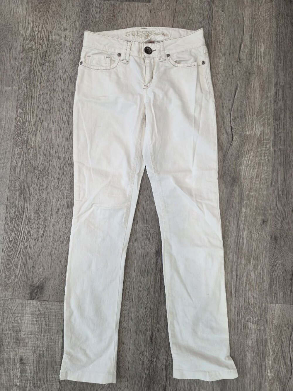 Guess Womens White Skinny Jeans Size 25 Charlie Fit Stretch Cotton Casual white